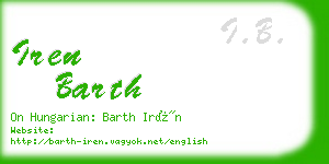 iren barth business card